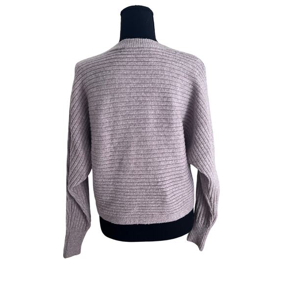 Mauve Crew Neck Horizontal Ribbed Super Soft Sweater - XS - Picture 4 of 9